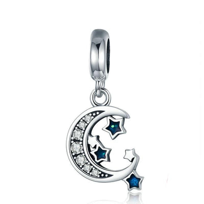 Sparkling Sky Moon & Star Pendant