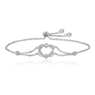 Double Heart in Heart Chain Bracelets